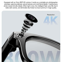 2025 Smart Glasses 32GB Memory with Camera Sunglasses Mini Camera Video Translation Bluetooth Call Anti-blue Glasses Man Women