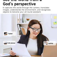 Smart Video Glasses Myopia Prescription Anti Shake Video Recording WIFI Bluetooth Transmission Object Recognition Smart Glasses