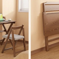 Solid Wood Foldable Console Desk Simple Modern Bedside Computer Desk Portable Bedroom Living Room Writing Table Home Furniture
