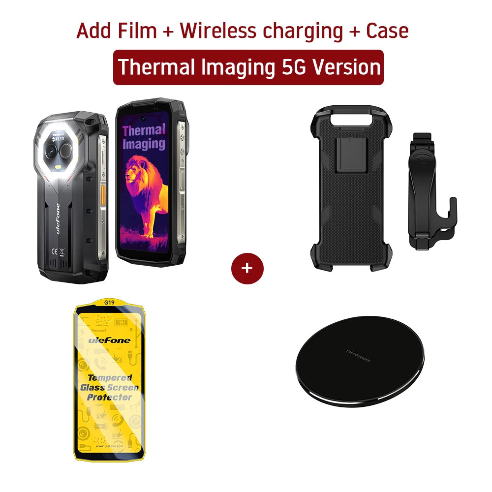 Ulefone Armor Mini 20T Pro 5G  THERMAL BY FLIR® 4.7" Rugged Phone Android 14 Smartphone 256GB ROM Mobile Phone Thermal lmaging