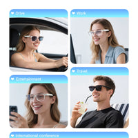 F16 Specification of AI Intelligent Translation Glasses Sunglasses Voice Remote Control Music sports spectacles Eyeglasses