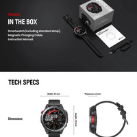 NEW Stratos 4 GPS Smart Watch 1.43 AMOLED Display Built-in Compass Barometric Altimeter Flashlight Voice Call Smartwatch