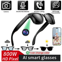 Smart Glasses 8 Million Pixels Recording Videos AI Photo Recognition Answer Translation 270mAh IP65 Waterproof Bluetooth Glasses