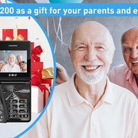 XGODY S200 Mini Smartphones Pocket 2G Dual SIM 2.4 inch Bluetooth Small Mobile Phone 1300mAh Battery Large Button Flip Foldable