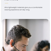 EASYBUDS Handsfree Bluetooth Air Bone Conduction Earphones With Noise Cancelling Boom Microphone Business Open Ear Headphones