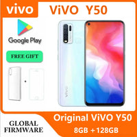 Original VIVO Y50 8GB 128GB 5000mAh 4G Smartphone 6.51inch 2340x1080px CPU Snapdragon 13MP + 16MP 4 Cameras Android