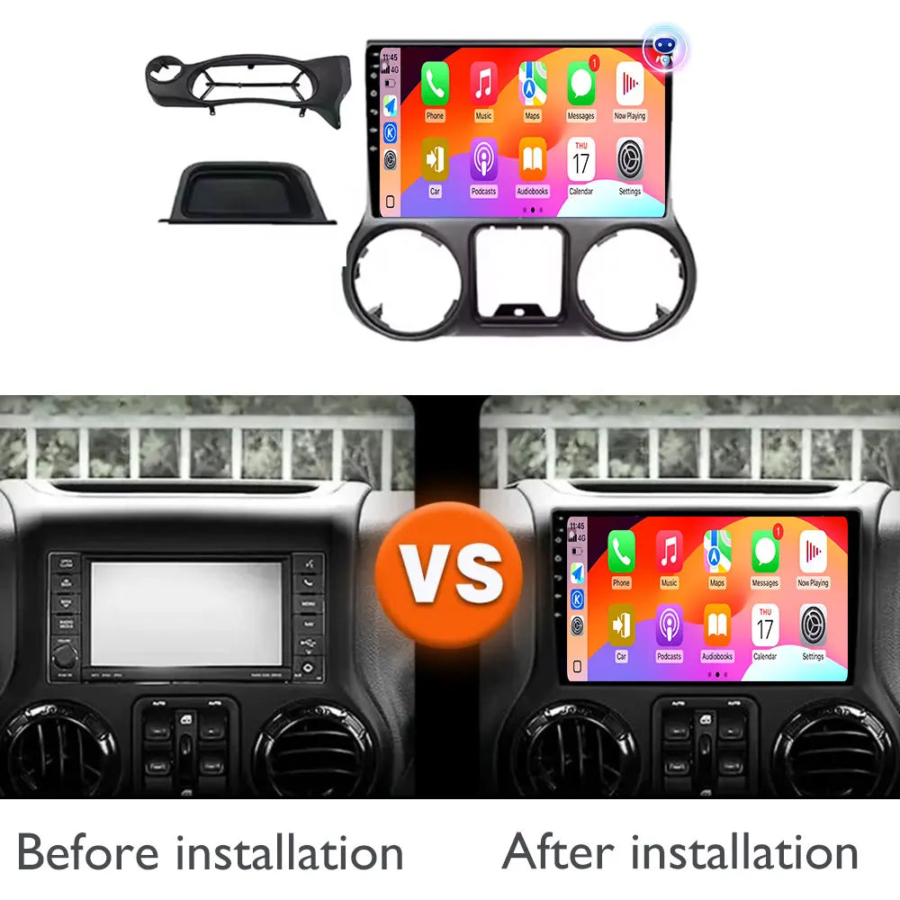 Car Radio Android 16 For Jeep Wrangler 3 JK 2010 - 2018 Carplay Stereo Head Unit Multimedia Video Player Wireless GPS Navigation