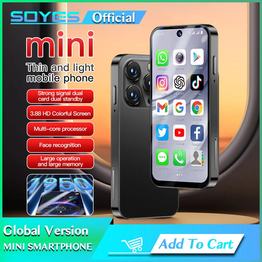 SOYES XS19 Pro 3GB RAM 32GB ROM Android 12.0 Smartphone 1950mAh Face ID 4G LTE Type-C OTG 3.88‘’ Screen Small Phone