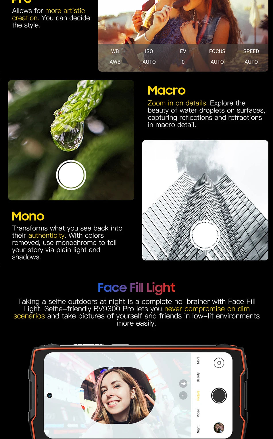 Blackview BV9300 Pro Rugged Phone 6.7'' 120Hz Display 8/12GB 256GB Smartphone With Dual Screen 15080mAh Battery 64MP Cellphone