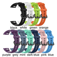 1PC Silicone Wrist Strap Smart Wristband Replacement Watch Band for Honor Band 5 4 Soft Classic Watch Replacement Accessories