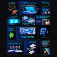 Blackview BV6200 Pro Rugged Phone 4GB/6GB+128GB IP69 Waterproof Helio P35 13000mAh With 18W Fast Charg NFC 4G Smartphone