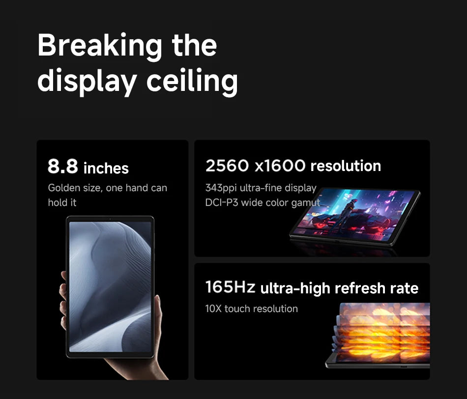 Lenovo Legion Y700 2025 256GB 512GB RAM Snapdragon 8 Gen 3 8.8" LCD Screen 165Hz 6550 mAh Battery Android 14 Gaming Tablet PC