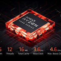 YEAH MAGIC Gaming Desktop AMD Ryzen 5 5600GT 3.9GHz 16GB(8G*2) DDR4 3200 1T NVME SSD ARGB 7 Fans Win 11 Home Gamer Desktop Compu