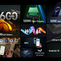 Ulefone Armor 28 Pro 5G AI Rugged Phone 512GB ROM Smartphone 120W MTK Dimensity 7300  10600mAh 6.67”AMOLED 64MP Mobile phone