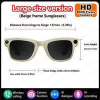 2025 New Smart Glasses 800W HD Camera AI Identification Touch 1080P HD Video Recording Al Voice Wireless Calling Smart Glasses