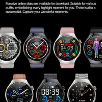 2025 New ECG Blood Pressure Blood Oxygen Blood Lipids Uric Acid Heart Rate Temperature Monitor AMOLED Bluetooth Call Smart Watch