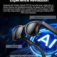 2025 Smart Glasses Men 8MP Camera WiFi Bluetooth Touch Control IP65 Waterproof AI Translation Noise Cancelling AI Glasses Women