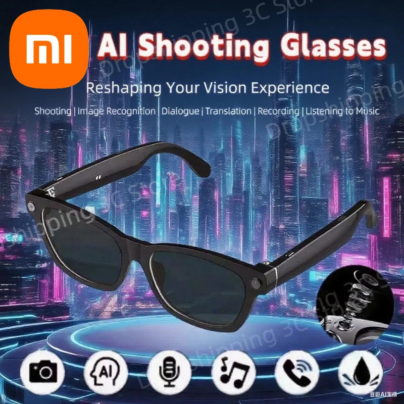 Xiaomi V03 Smart Glasses 500w Pixel Video Camera AI Voice Translation Bluetooth Recording Call Music Intelligent Sunglasses 2025
