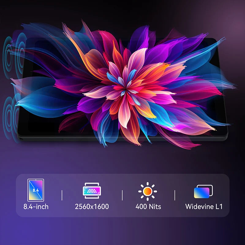 Headwolf FPad7 8.4inch Tablet Android14 MTK Dimensity 7050 CPU 2560x1600 IPS/16GB+256GB/6500mAh/ 4G LTE Tablets