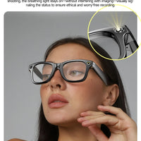Smart AI Translation Smart Glasses Take Photos Recognizing Objects 4K Camera Bluetooth Music Call Intelligent Recording Glasses