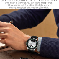 New Smart Watch TWS 2-in-1 Bluetooth Earphones With built-in Speaker HIFI 9D Sound Quality Health Monitor Watch For Android iOS