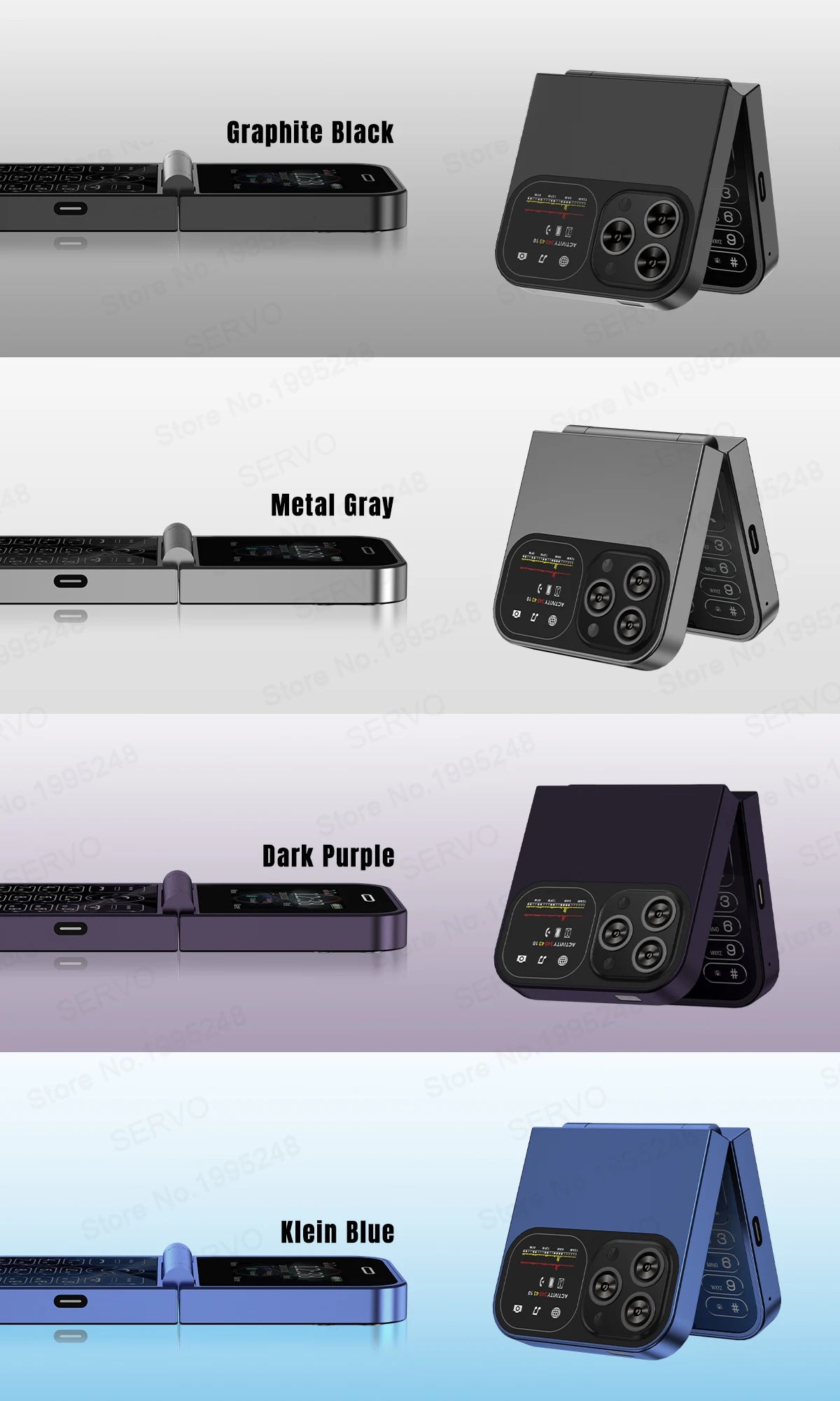 SERVO F15 Mini GSM Flip Mobile Phone 2 SIM Blacklist Magic Voice Auto Call Record Speed Dial MP4 Torch Cute Tiny Fold Cellphones