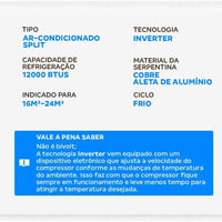 Air conditioning Split 12.000BTUs Gree Inverter Frio GWC12ATBXA-D6DNA1A - 220V