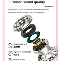 Kids Headphones  Wireless Bluetooth Earphones Stereo Foldable Helmets Gaming Headsets Over-ear Headphones for Android ios Music