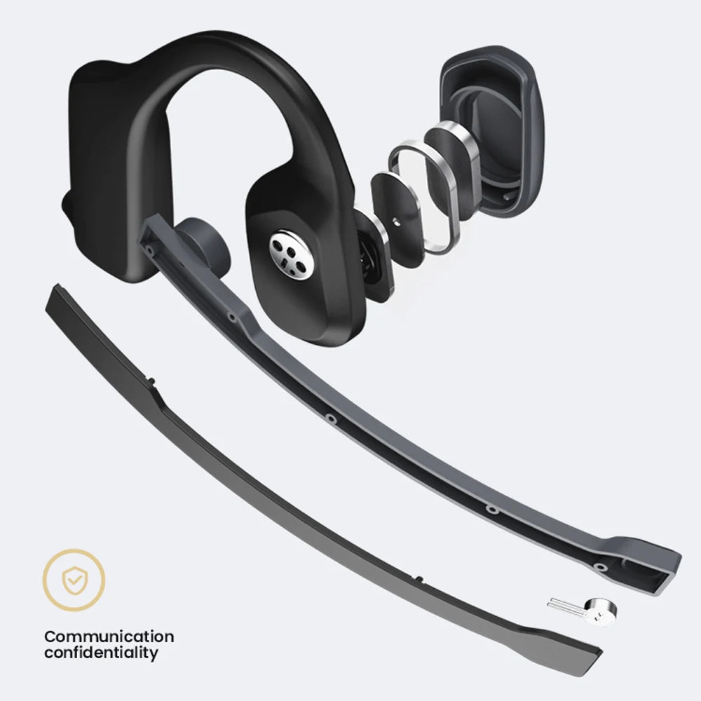 EASYBUDS Handsfree Bluetooth Air Bone Conduction Earphones With Noise Cancelling Boom Microphone Business Open Ear Headphones
