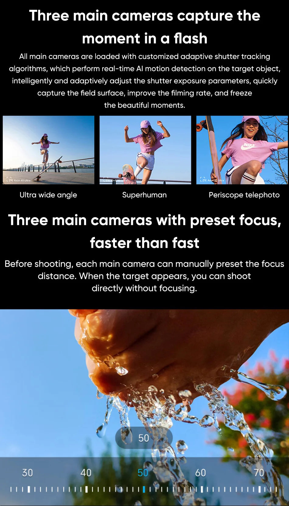 ZTE Axon 40 Ultra Space Edition 5G China Rom Smartphone with UDC Technology Snapdragon 8Gen1 6.8-inch 120Hz AMOLED Display