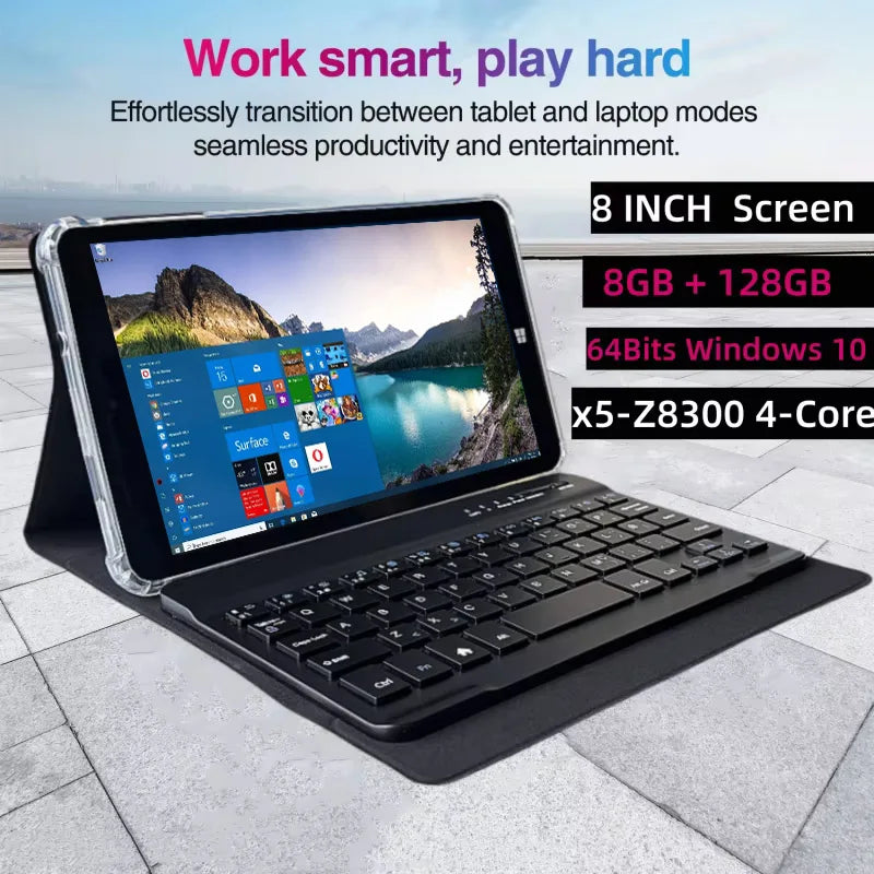 8GB RAM 128GB ROM 8 INCH Windows 10 Tablets Quad-Cores 64bit Intel Atom x5-Z8300 CPU 1280 x 800 IPS Resolution HDMI Port