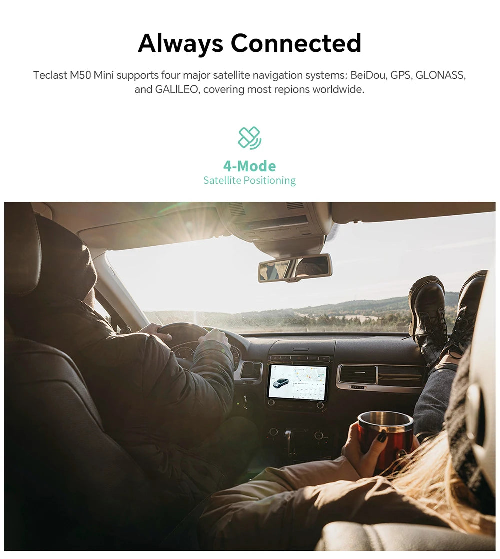 Teclast M50 Mini Tablet 8.7" 90Hz Screen 4GB RAM 128GB ROM Unisoc T606 Octa-core 5100mAh Battery Android 15 Tab Wifi5 Metal Body
