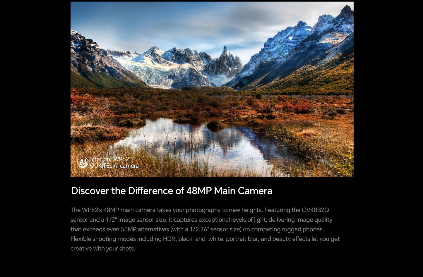 Oukitel WP52 5G Rugged Smartphone Android14 16GB+256GB 6500mAh Mobile Phone 48MP NFC Cell Phone