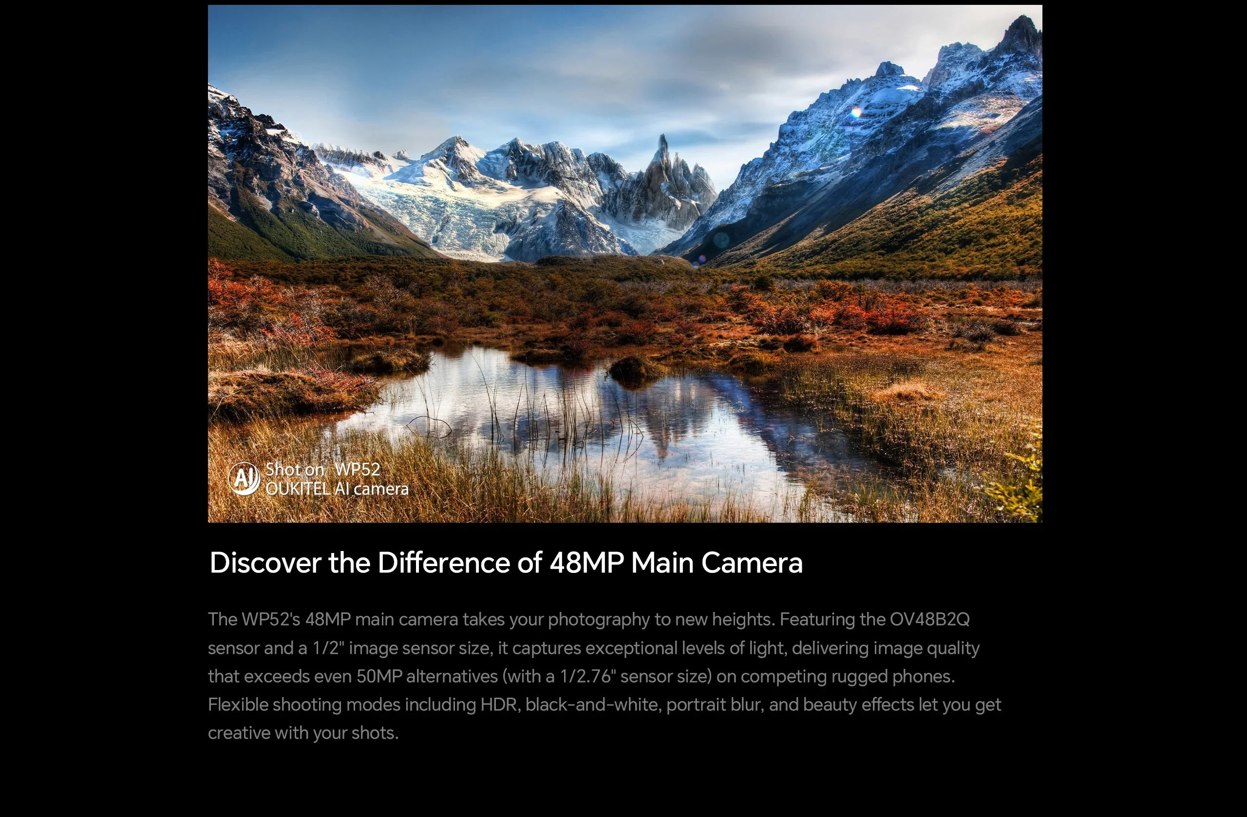 Oukitel WP52 5G Rugged Smartphone Android14 16GB+256GB 6500mAh Mobile Phone 48MP NFC Cell Phone