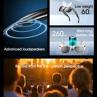 4K HD AI Smart Glasses Chat GPT 100MP Camera Bluetooth Call 260Mah Battery Voice Assistant Control Glasses for Men Women