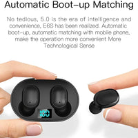 E6S Wireless Bluetooth Earphones TWS Bluetooth Headset Wireless Earbuds Noise Cancelling Earphones with Microphone Headphones