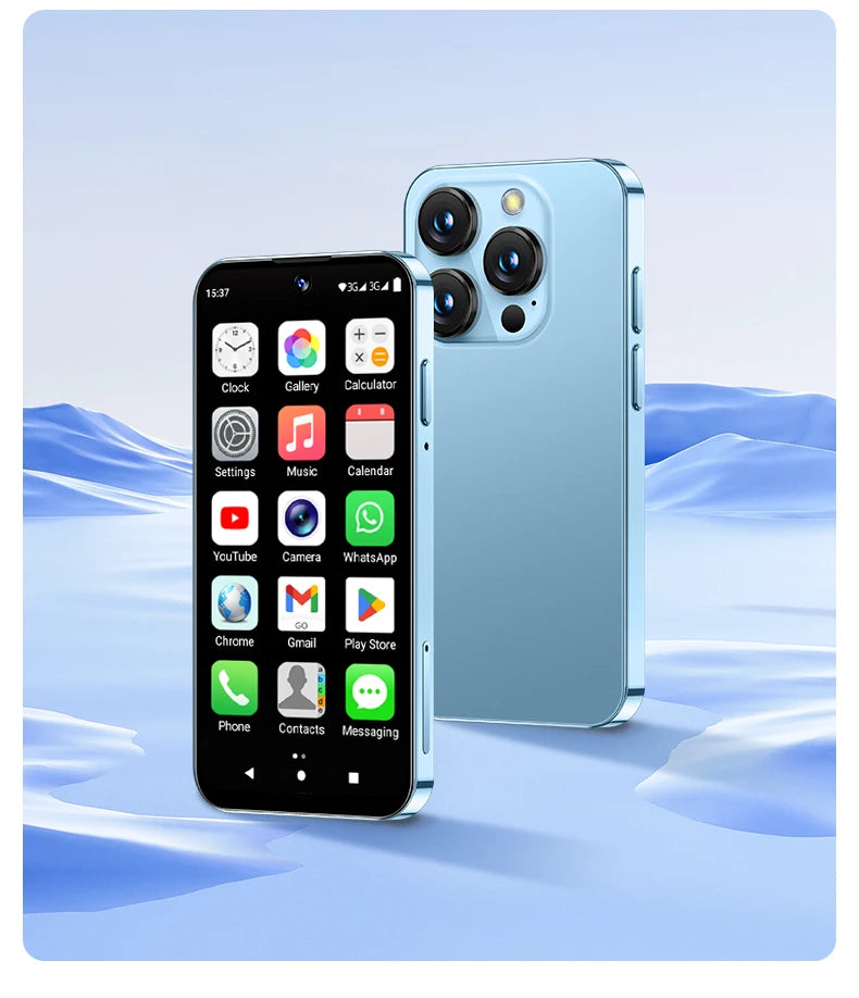 SERVO 19E 3G WCDMA Mini Smart Phone 3.88"Display 2 SIM Android 10.0 16GB ROM Face Recognition GPS Android Smart Cellphone TYPE-C