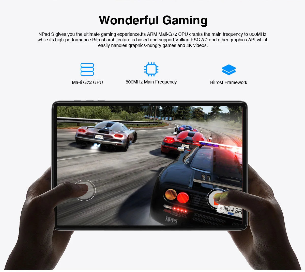 N-ONE NPad S 2023 10.1inch Tablet Pad 1280X800 HD 4GB 64GB Android 12 MTK8183 8-Cores 6600mAh Dual WIFI BT5.0 Tablettes