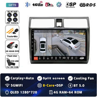 Android 15 Car Radio For Suzuki Swift 2003 - 2006 2007 2008 2009 2010 Multimedia Player Stereo Carplay AUTO Head Unit WIFI 4G BT
