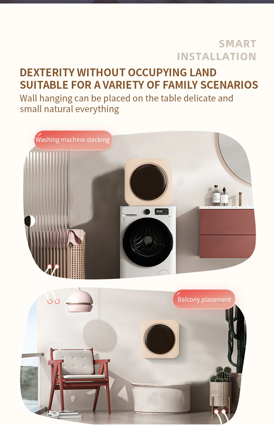 Fully automatic drum type underwear washing machine mini washing and drying integrated small underwear and sock washing machine