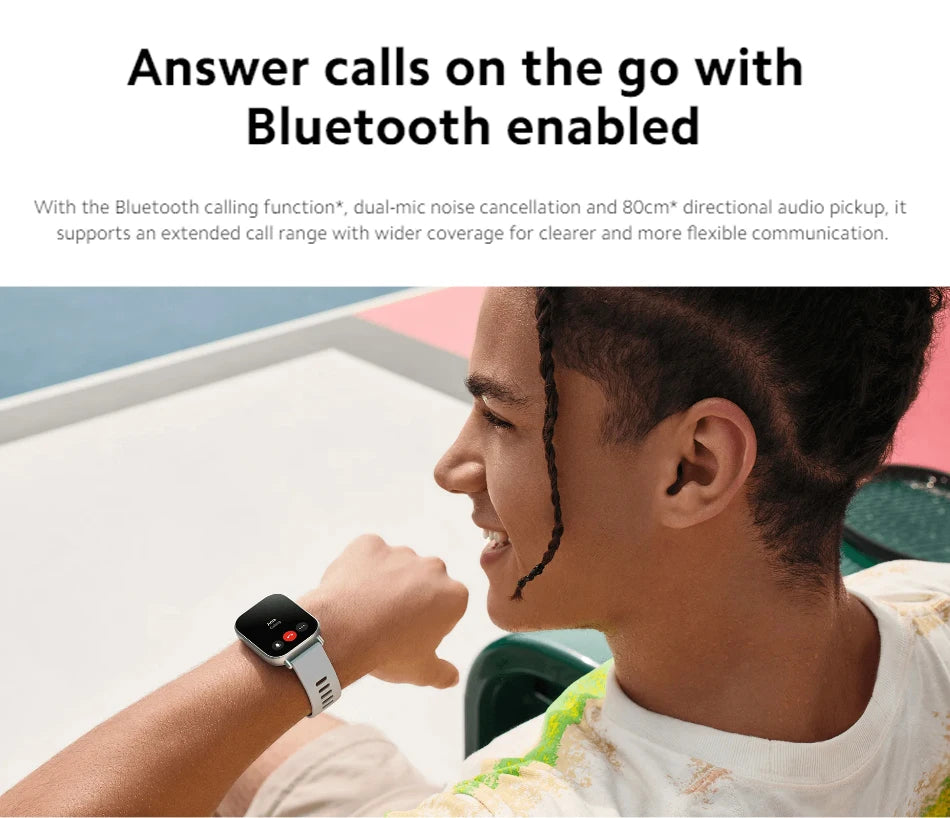 New Global Version Xiaomi Redmi Watch 5 Active has Bluetooth call up to 18 days of battery life 2''display 140+ work modes 5ATM