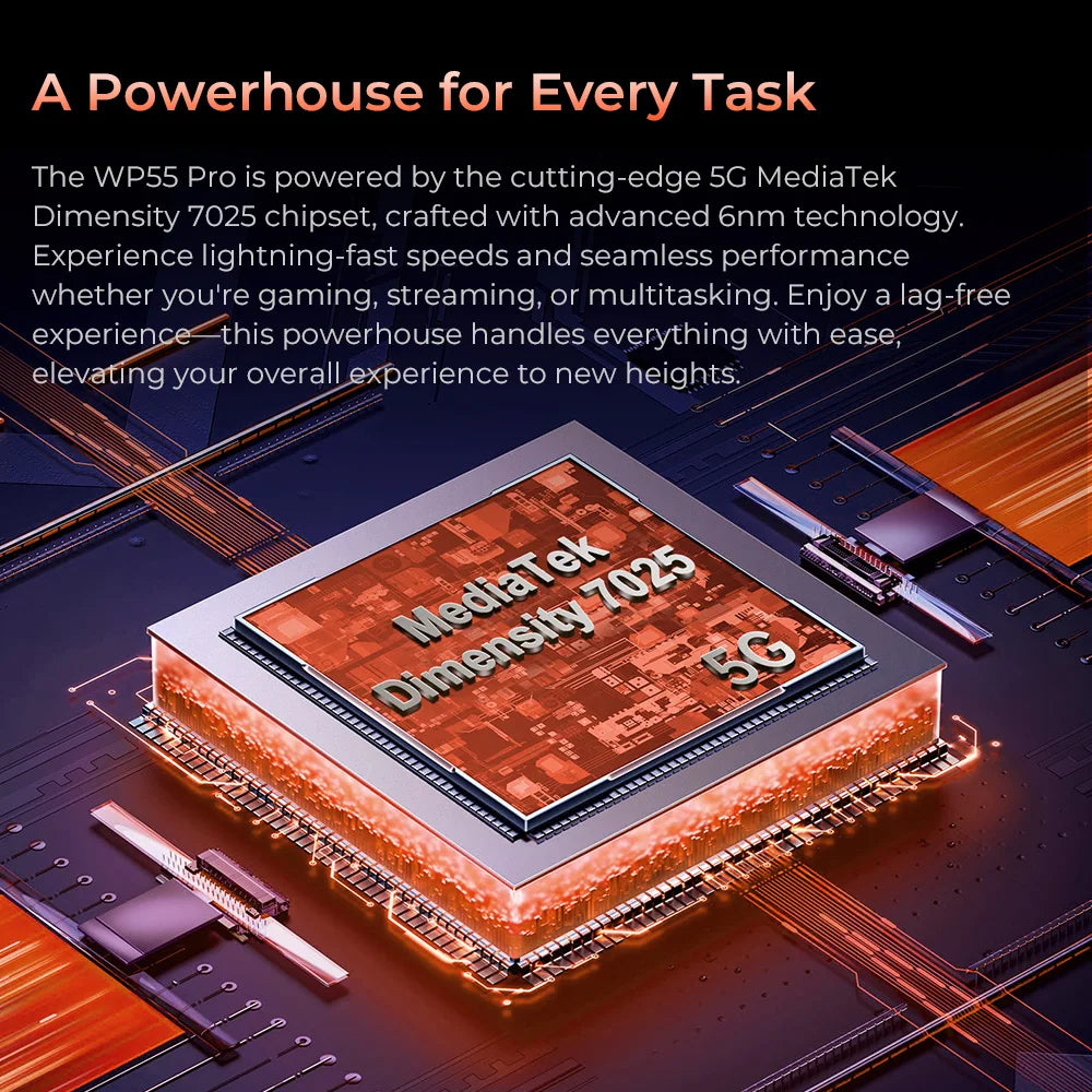 Oukitel WP55 Pro 5G Rugged Smartphone 16GB+512GB 33W Android15 Mobile Phone 11000mAh 6.58" FHD+ 108MP Camera oukitel Cell Phone