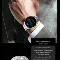 2025 New ECG Blood Pressure Blood Oxygen Blood Lipids Uric Acid Heart Rate Temperature Monitor AMOLED Bluetooth Call Smart Watch