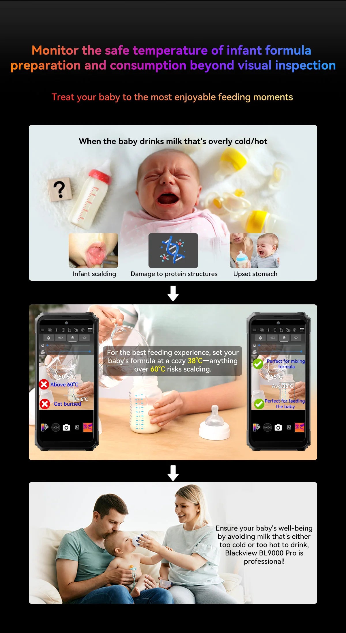 Blackview BL9000 Pro 5G Rugged Smartphone 6.78 "FHD + Display 12GB + 512GB 50MP Camera 8800mAh Battery Android 14 Phone