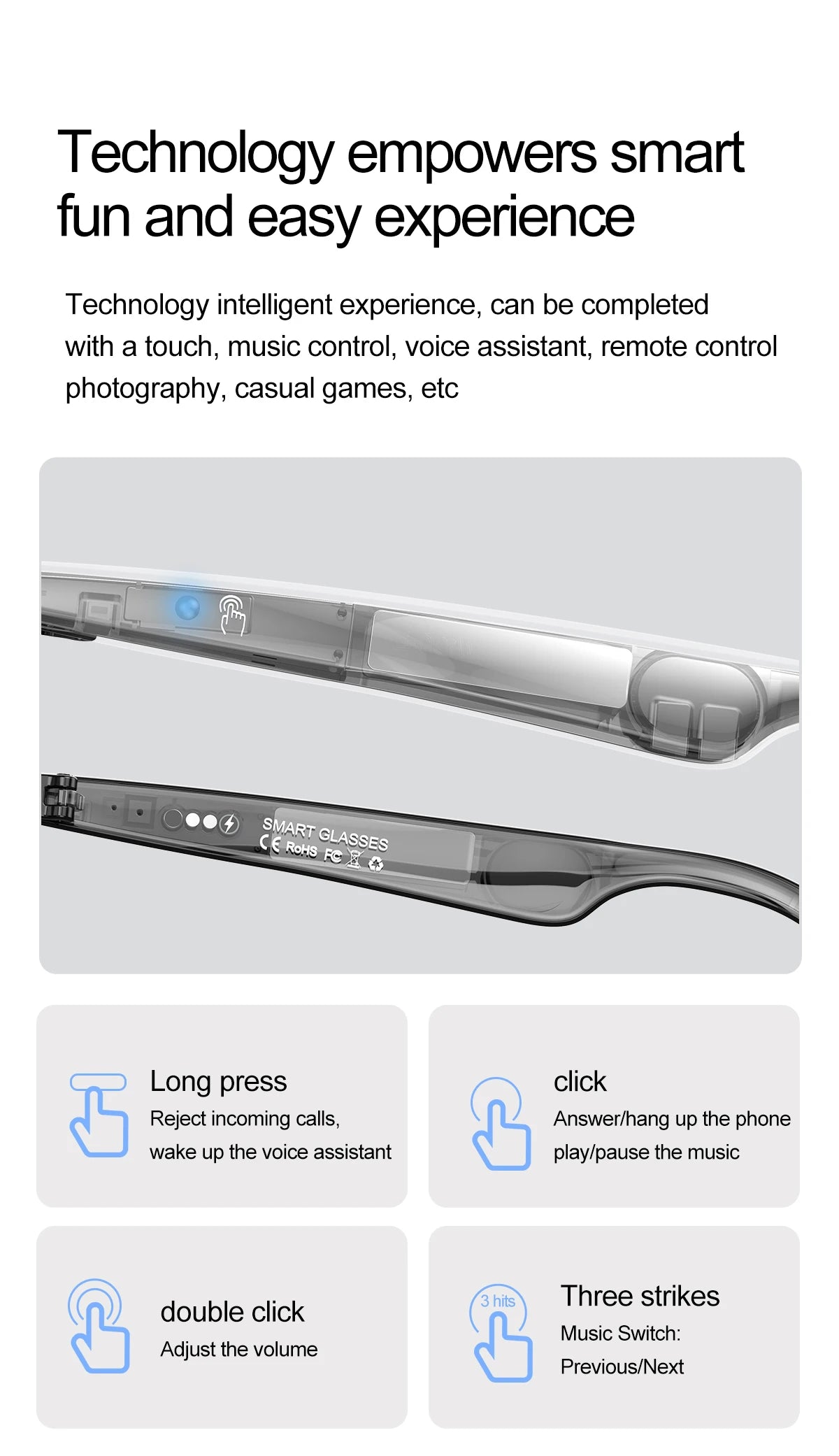 W100 Smart Glasses 163 Online Language AI Automatic Dialogue Translation Bluetooth Glasses with Speaker Sports UV Protection New