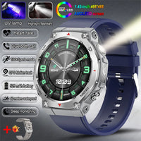 New Outdoor Sports Smart Watch Men For Xiaomi 5 ATM Waterproof GPS Motion Track Heart Rate HD Bluetooth Call UV Light SmartWatch