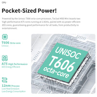 Teclast M50 Mini Tablet 8.7" 90Hz Screen 4GB RAM 128GB ROM Unisoc T606 Octa-core 5100mAh Battery Android 15 Tab Wifi5 Metal Body