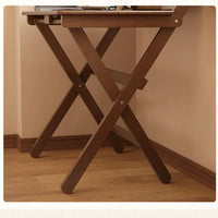 Solid Wood Foldable Console Desk Simple Modern Bedside Computer Desk Portable Bedroom Living Room Writing Table Home Furniture