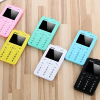 Unlocked Super Mini Card Mobile Phone 1.77 Inch 2G GSM Single SIM MP3 Telephone Bluetooth Dialer FM Blacklist Student CellPhones