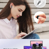 New Wireless Earbuds HiFi Stereo Headphones BT5.3 with ENC Noise Cancelling 48H LED Display Ear Buds IP7 Waterproof Earphones